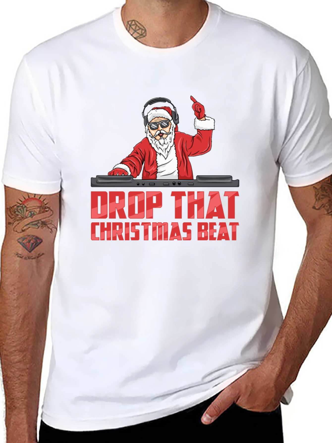 DJ Santa Christmas Beat T-Shirt