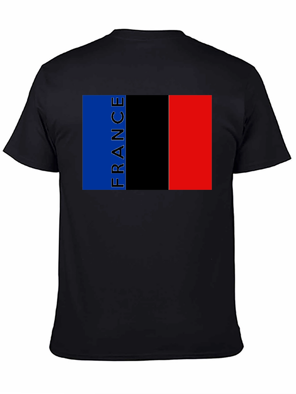 France Flag Graphic Black T-Shirt