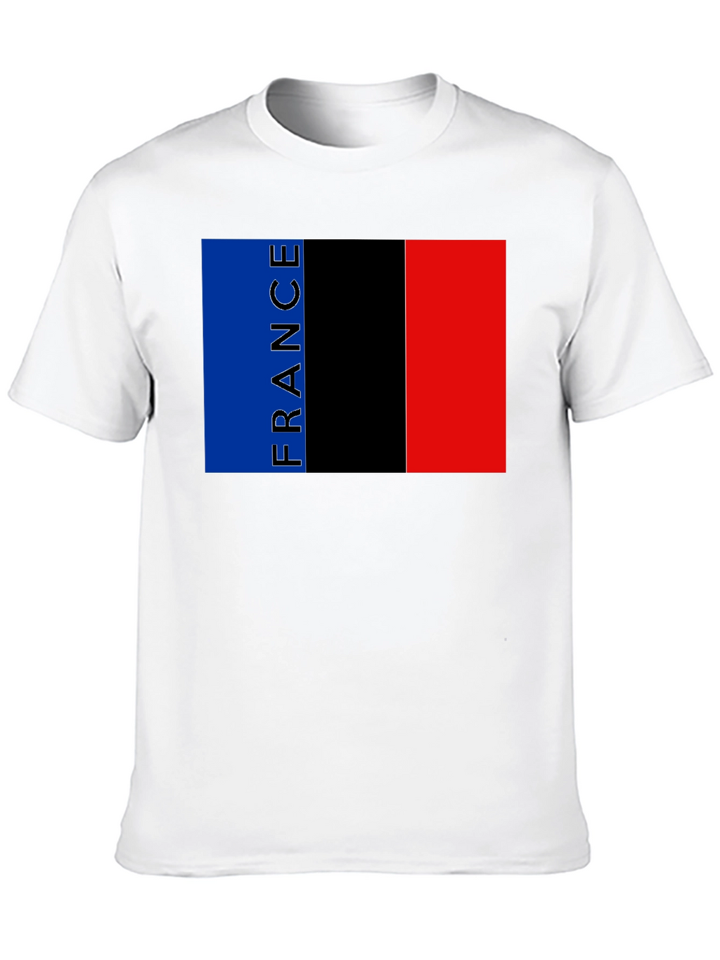 France Flag Graphic Black T-Shirt