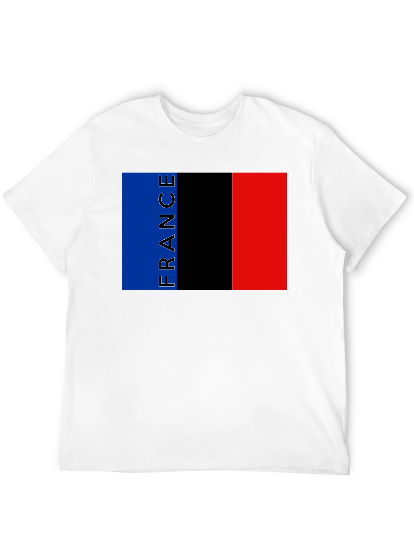 France Flag Graphic Black T-Shirt