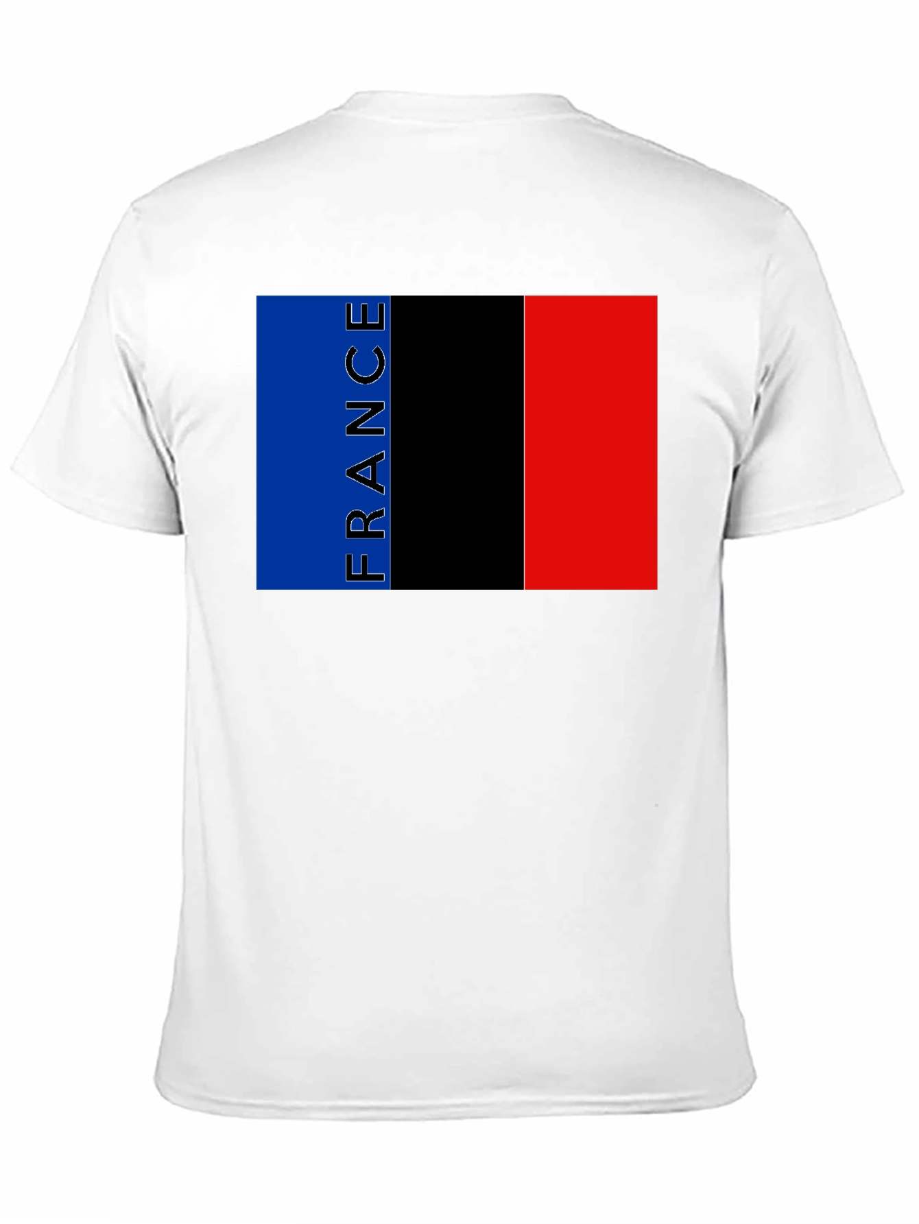 France Flag Graphic Black T-Shirt