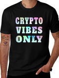 Crypto Vibes Only Graphic Tee - Black