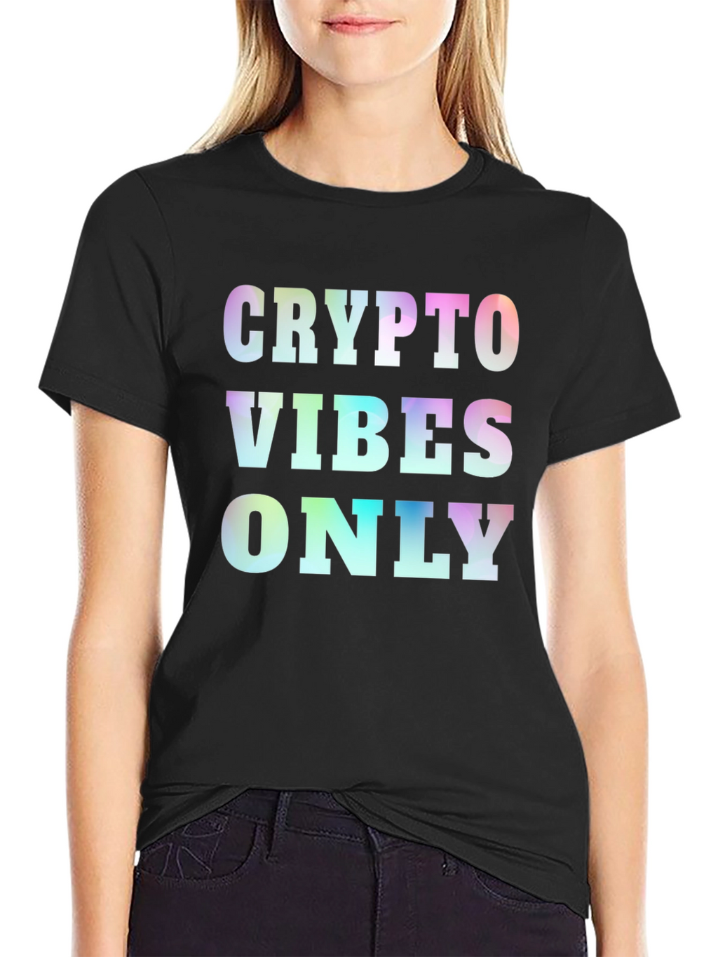 Crypto Vibes Only Graphic Tee - Black