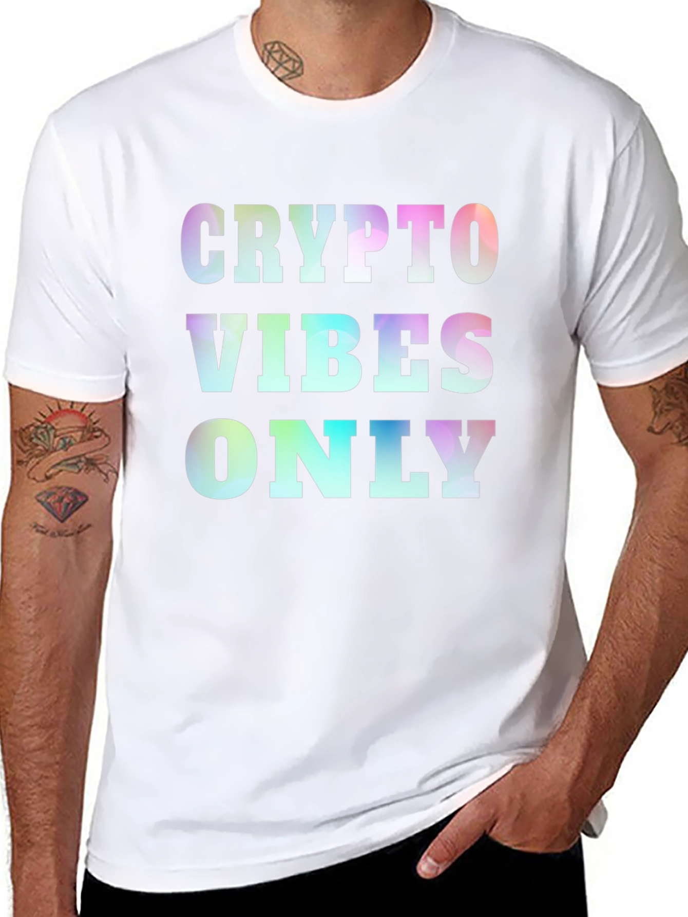 Crypto Vibes Only Graphic Tee - Black