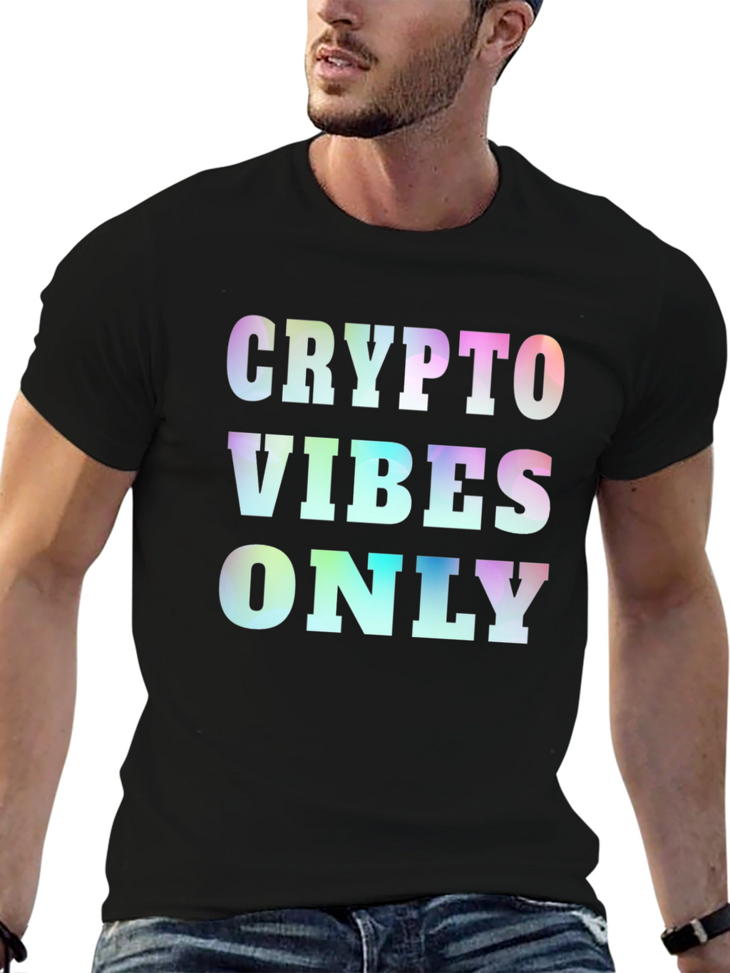 Crypto Vibes Only Graphic Tee - Black