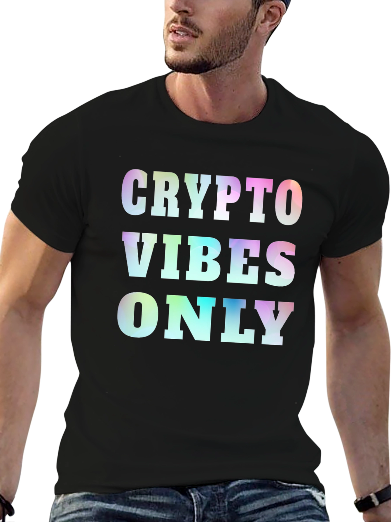 Crypto Vibes Only Graphic Tee - Black