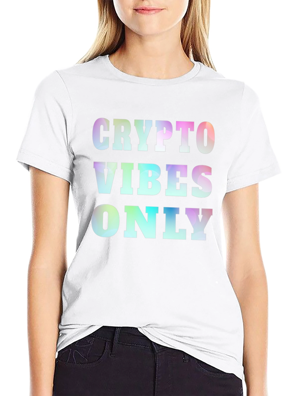 Crypto Vibes Only Graphic Tee - Black