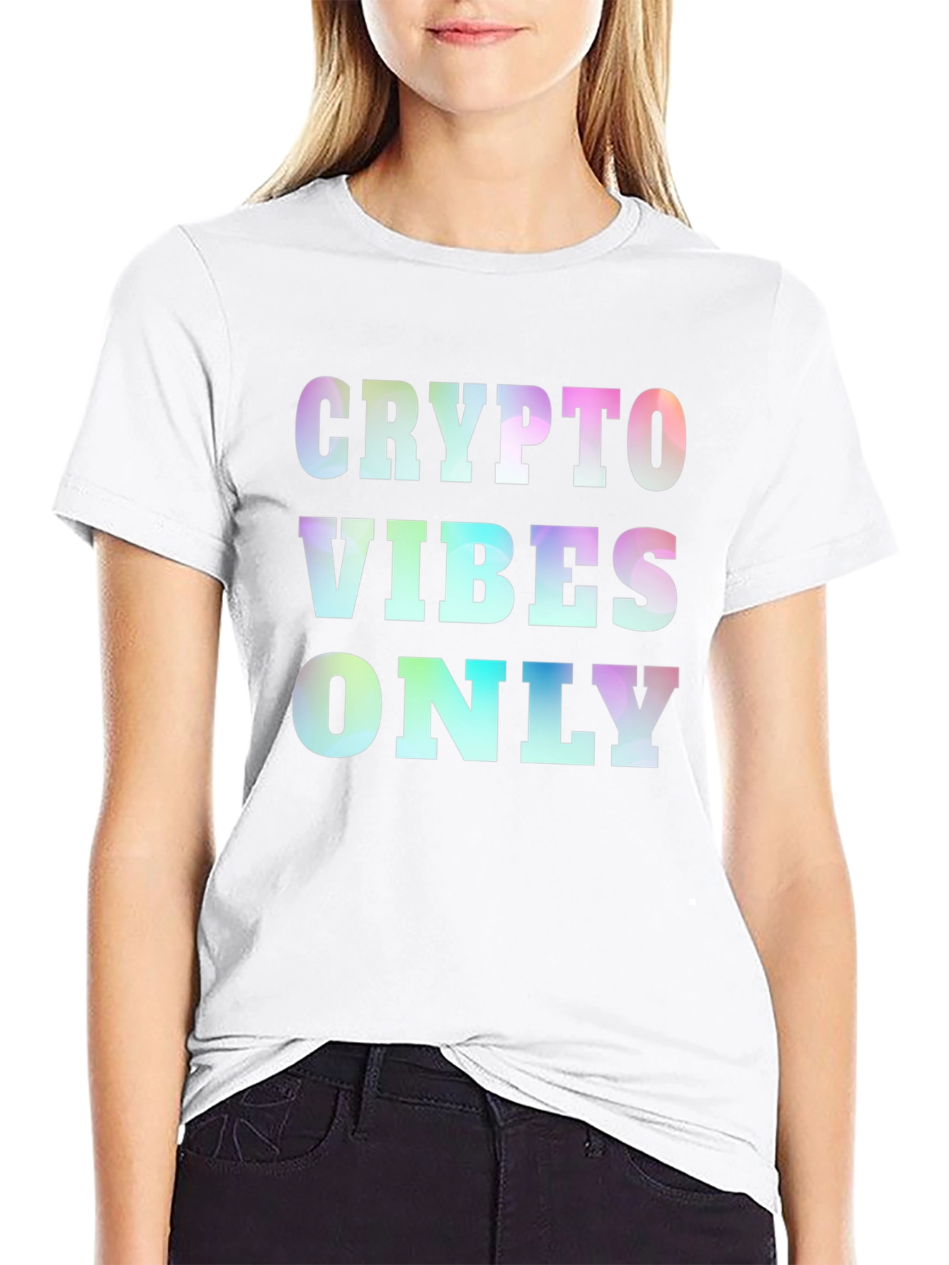 Crypto Vibes Only Graphic Tee - Black