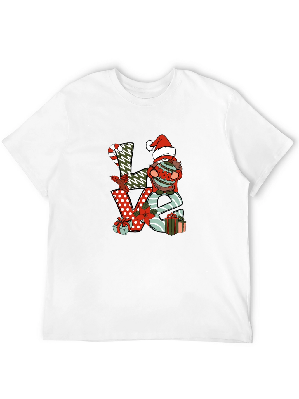 Festive Christmas Gnome LOVE T-Shirt
