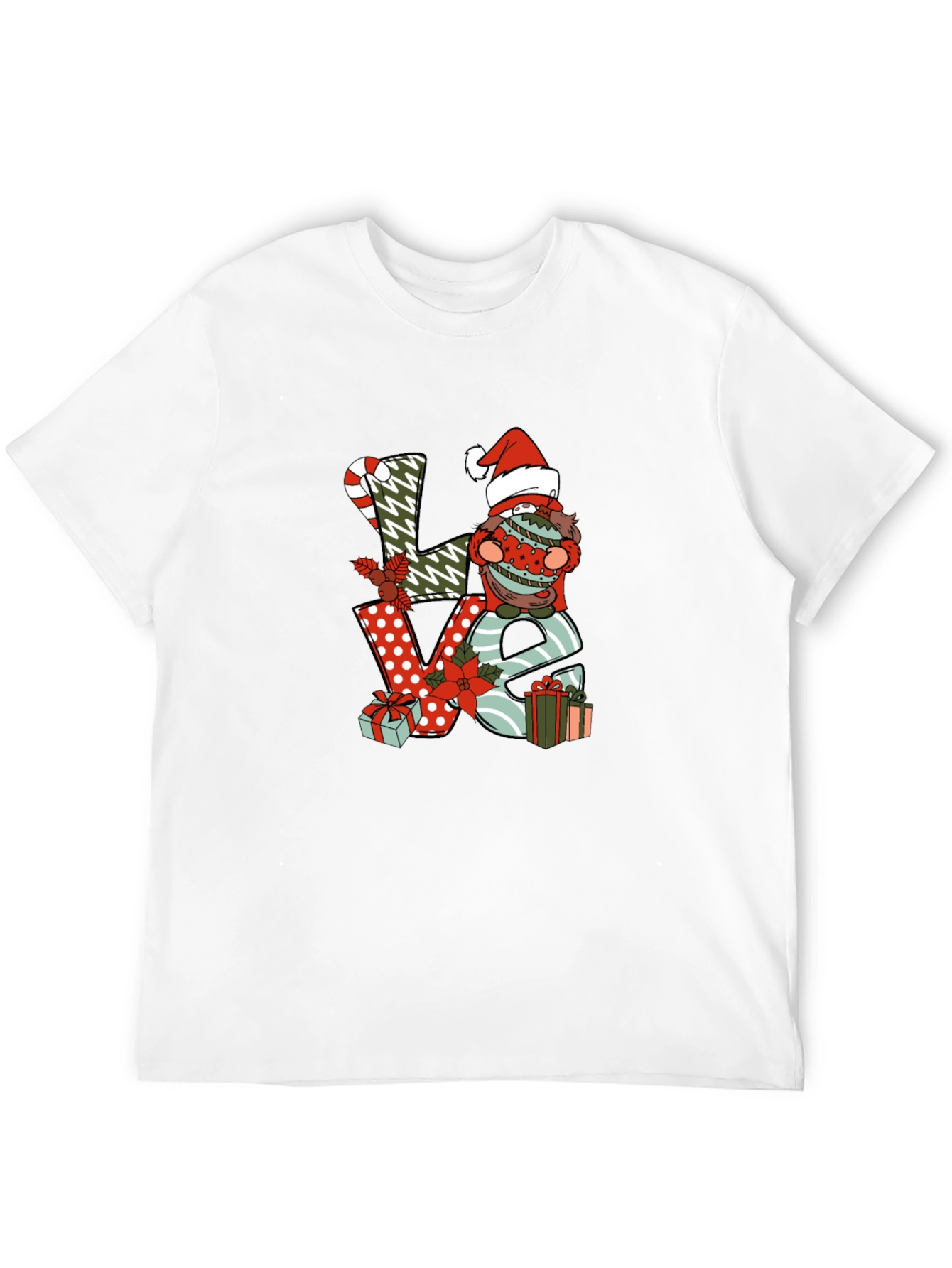 Festive Christmas Gnome LOVE T-Shirt