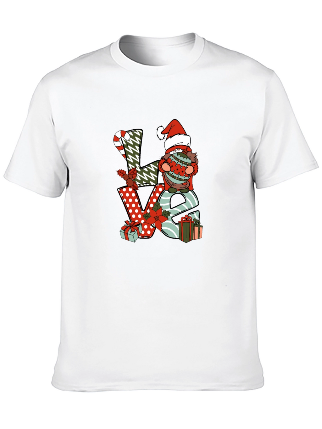 Festive Christmas Gnome LOVE T-Shirt