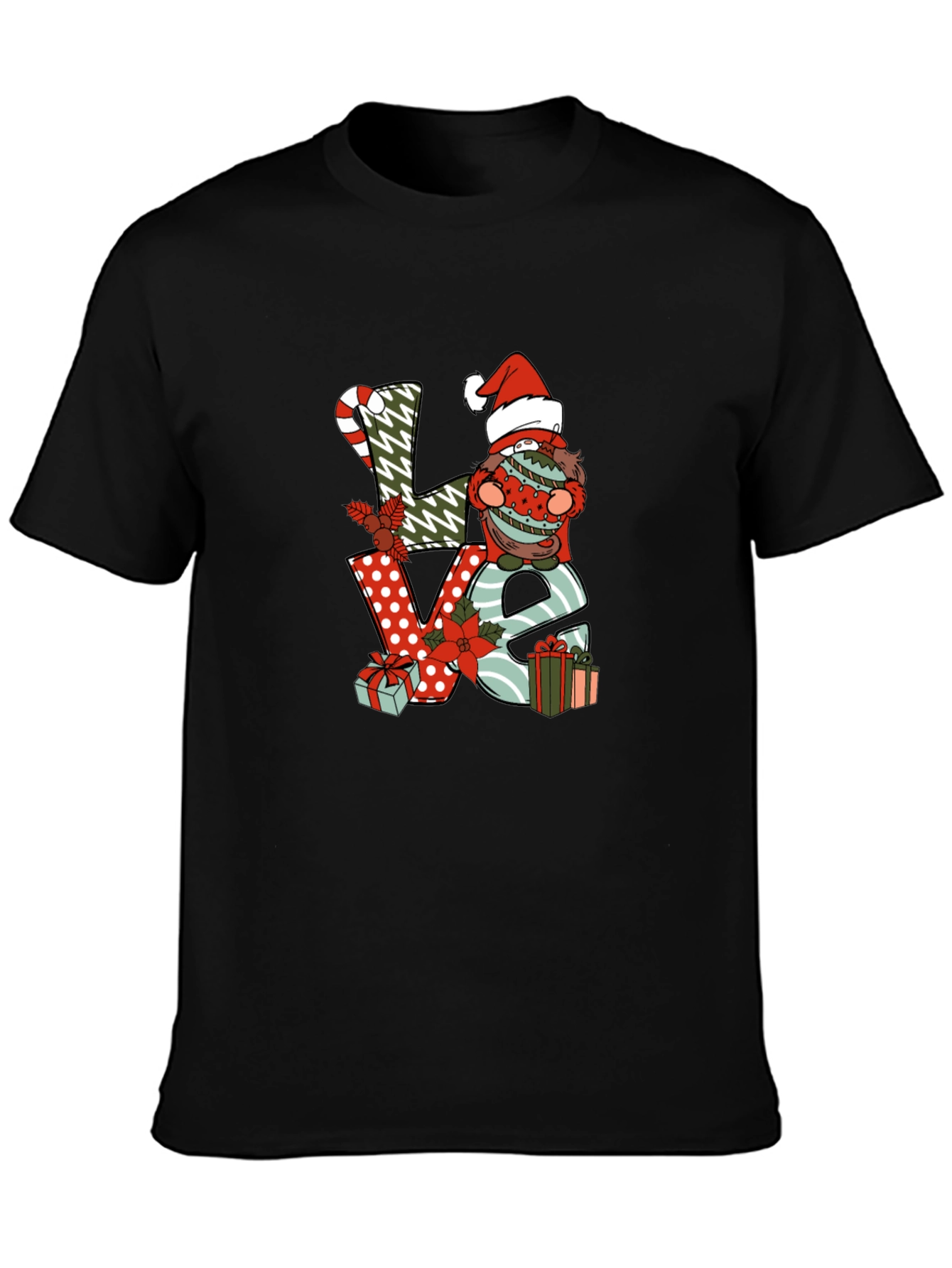 Festive Christmas Gnome LOVE T-Shirt