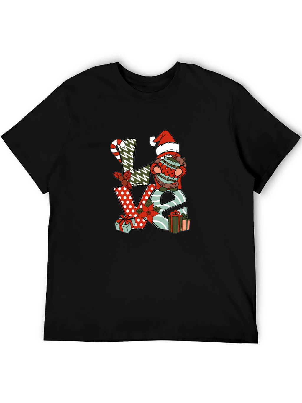 Festive Christmas Gnome LOVE T-Shirt