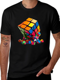 Exploding Rubiks Cube Graphic Tee