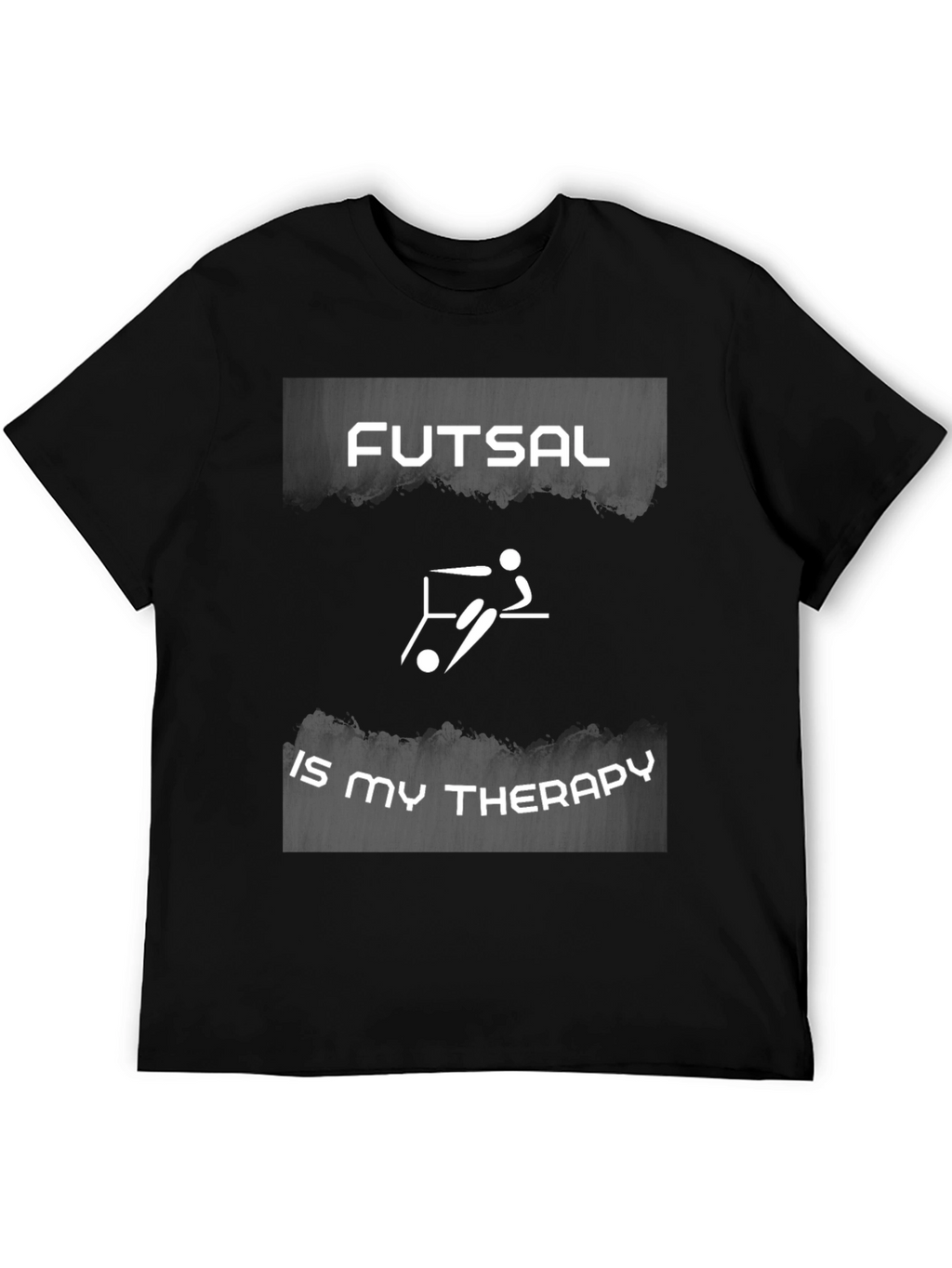 Futsal is My Therapy Black T-Shirt