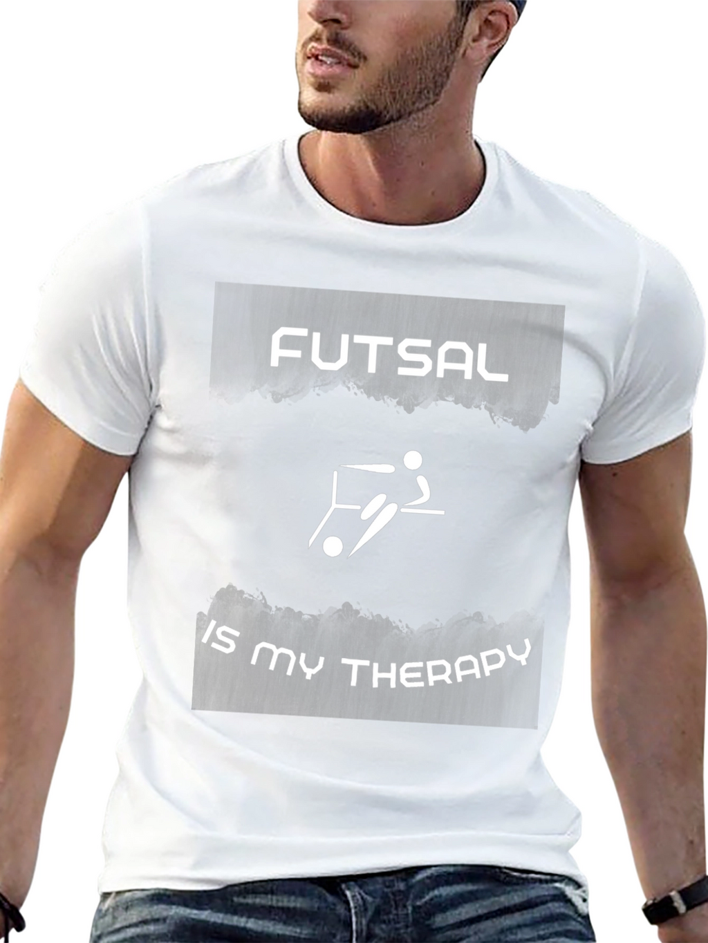 Futsal is My Therapy Black T-Shirt