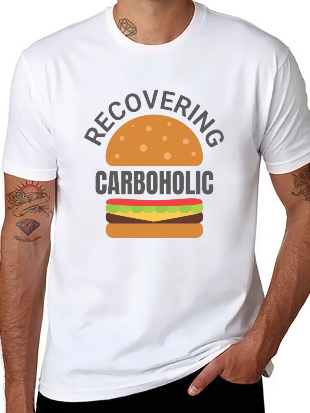 Recovering Carboholic T-Shirt - Funny Foodie Tee
