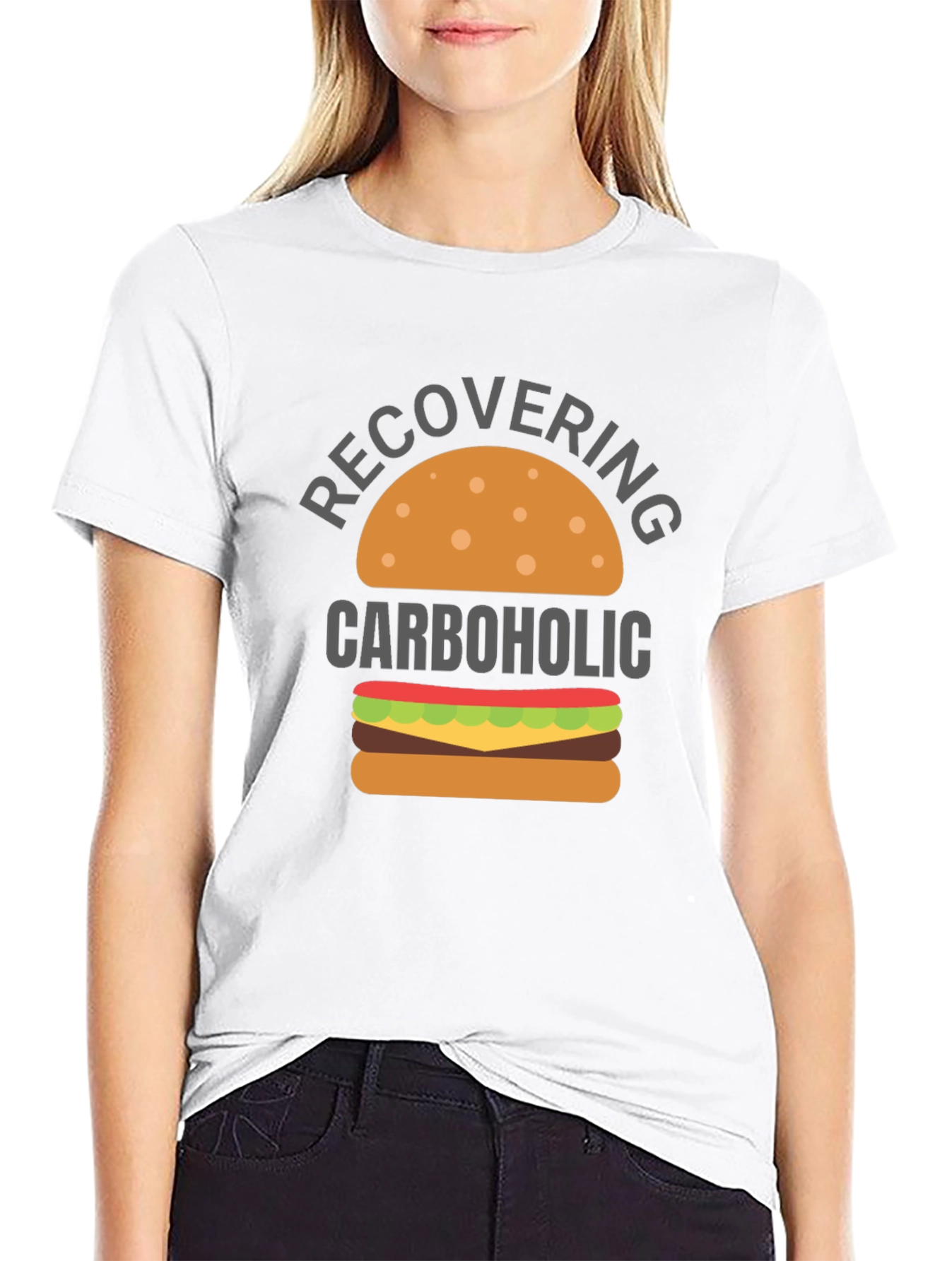 Recovering Carboholic T-Shirt - Funny Foodie Tee