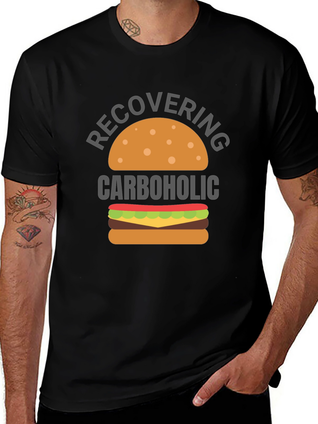 Recovering Carboholic T-Shirt - Funny Foodie Tee