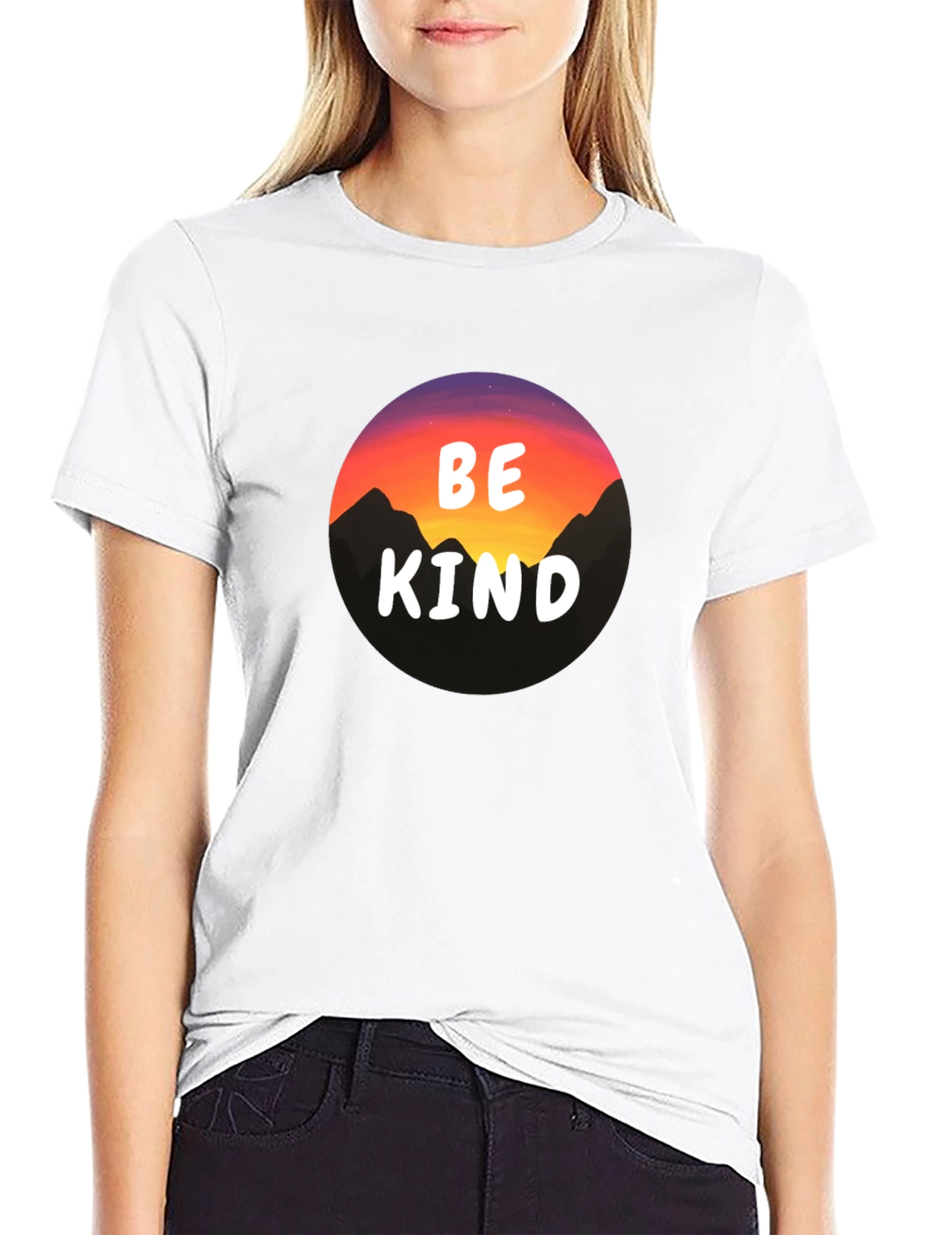 Be Kind Mountain Sunset Graphic Tee