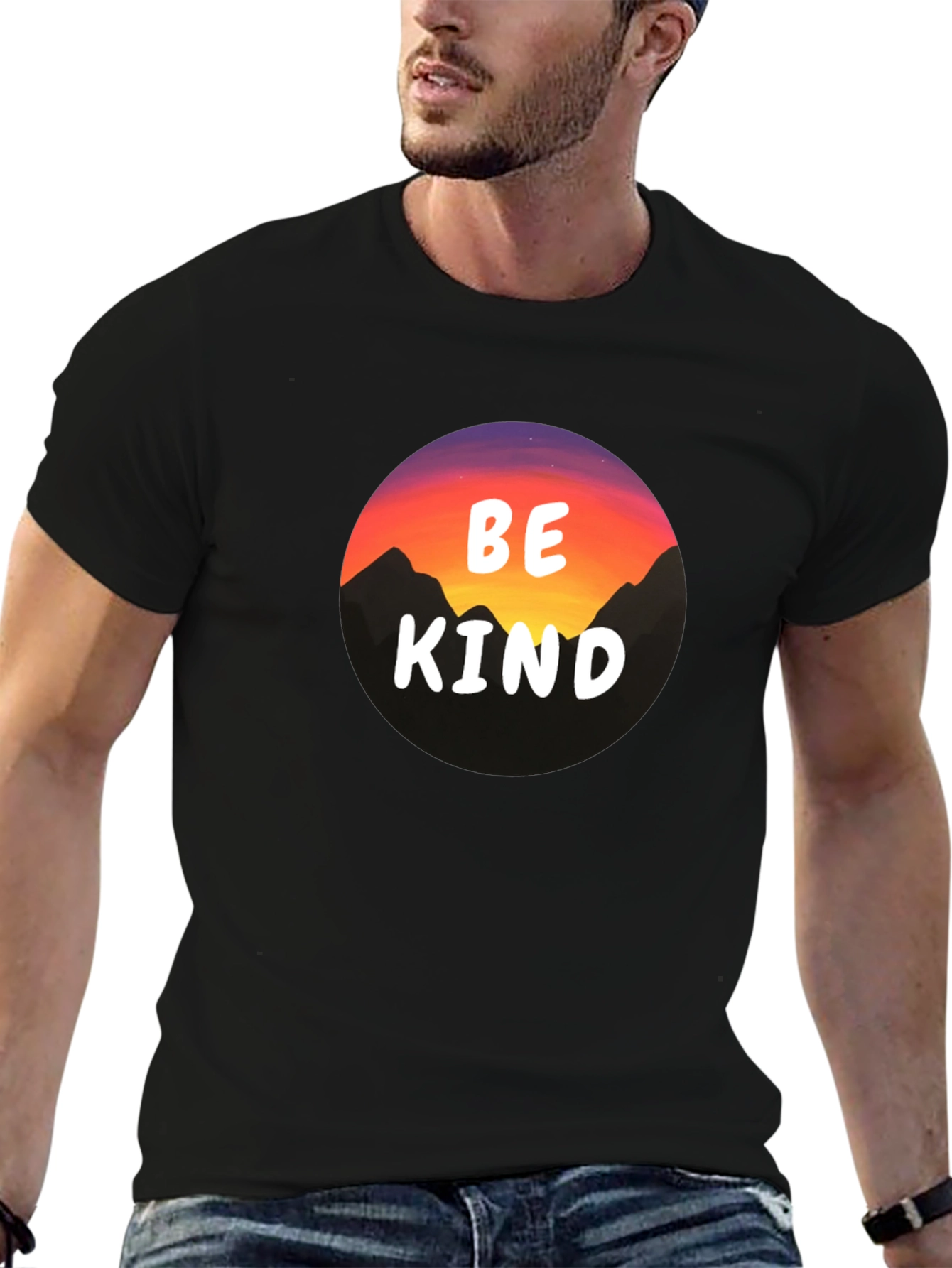 Be Kind Mountain Sunset Graphic Tee