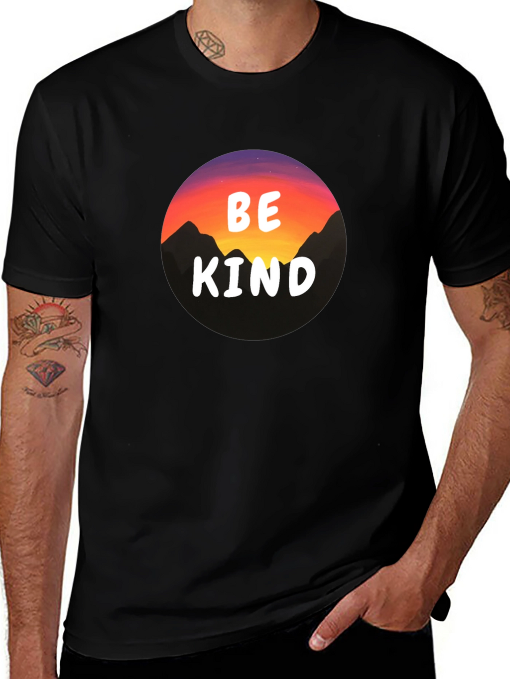 Be Kind Mountain Sunset Graphic Tee