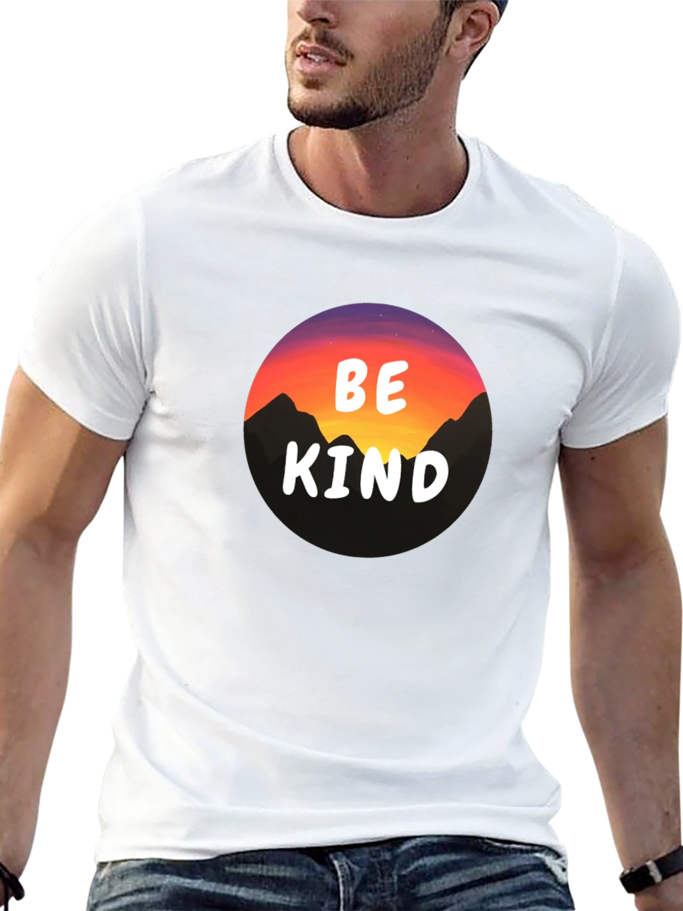 Be Kind Mountain Sunset Graphic Tee