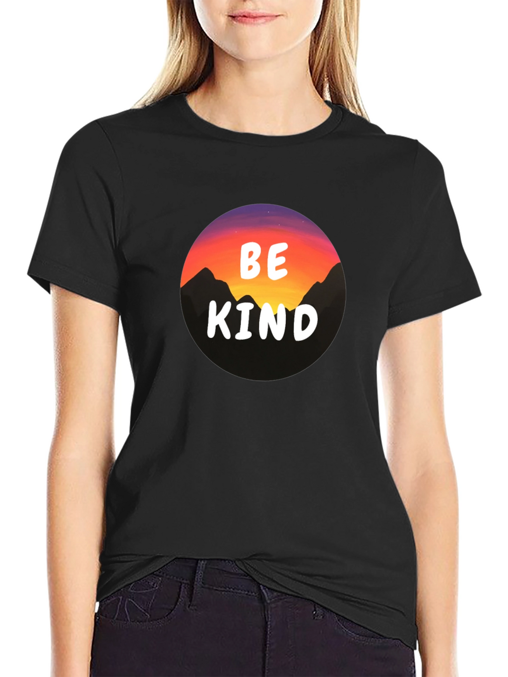 Be Kind Mountain Sunset Graphic Tee