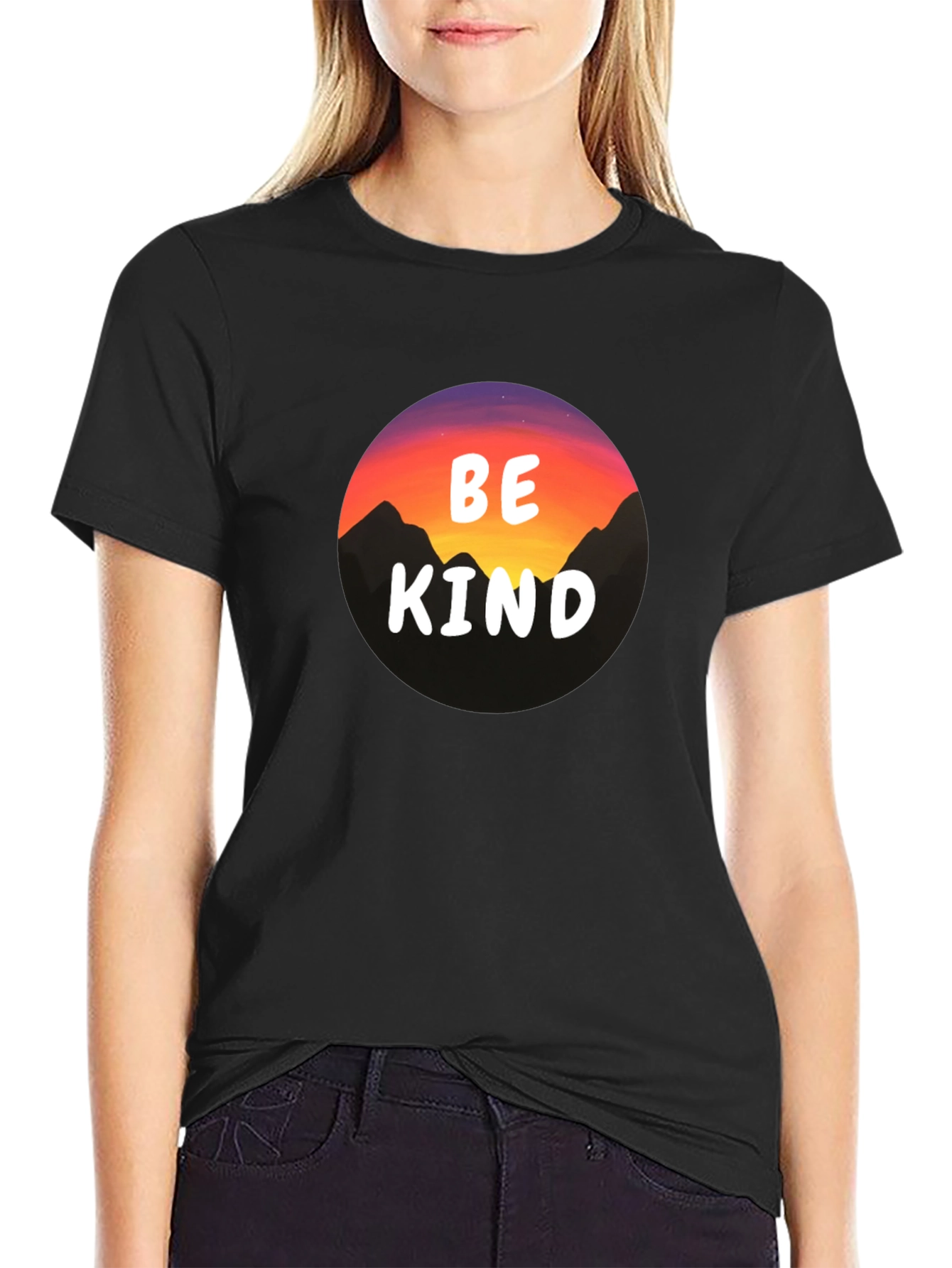 Be Kind Mountain Sunset Graphic Tee