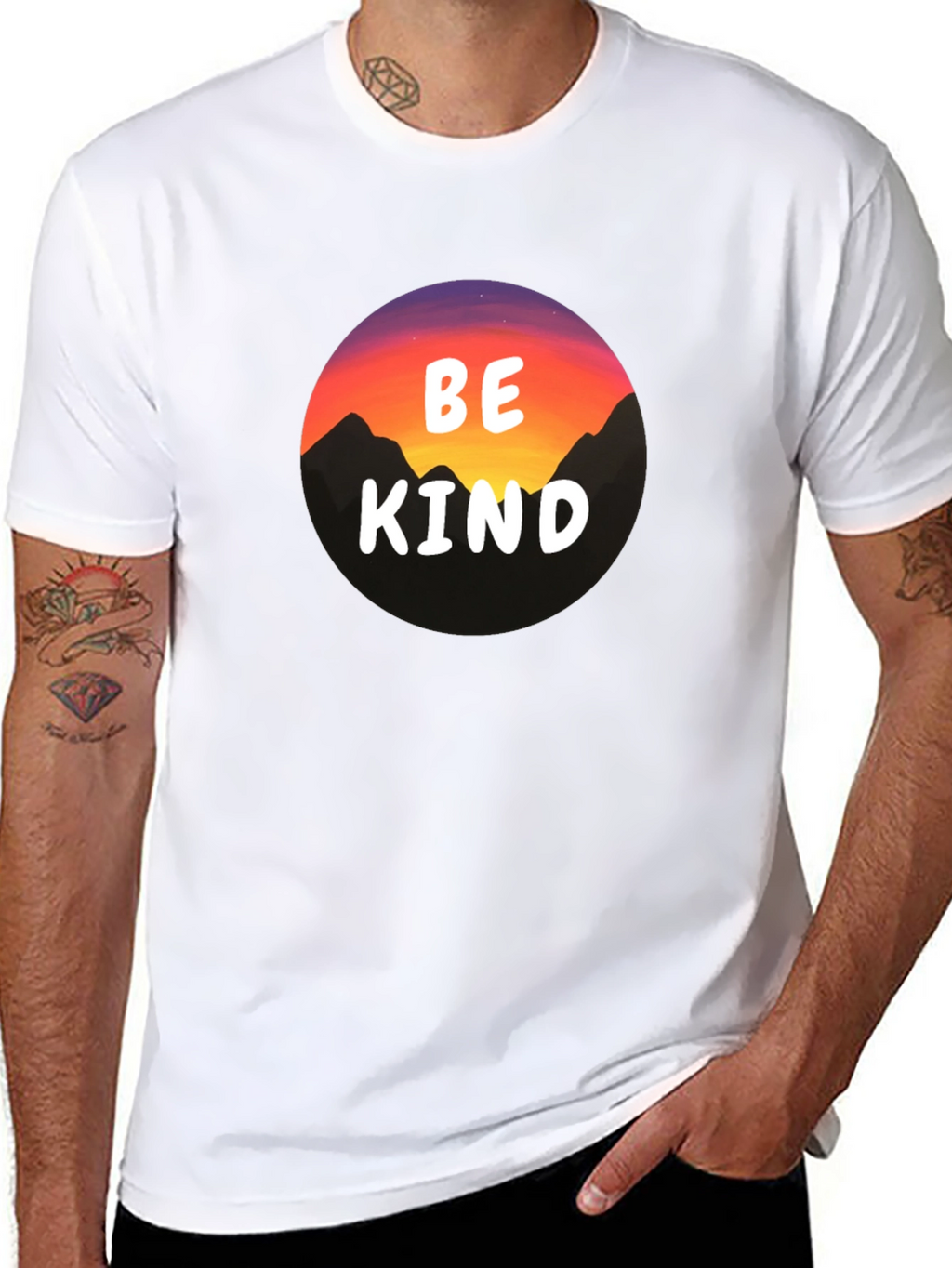 Be Kind Mountain Sunset Graphic Tee