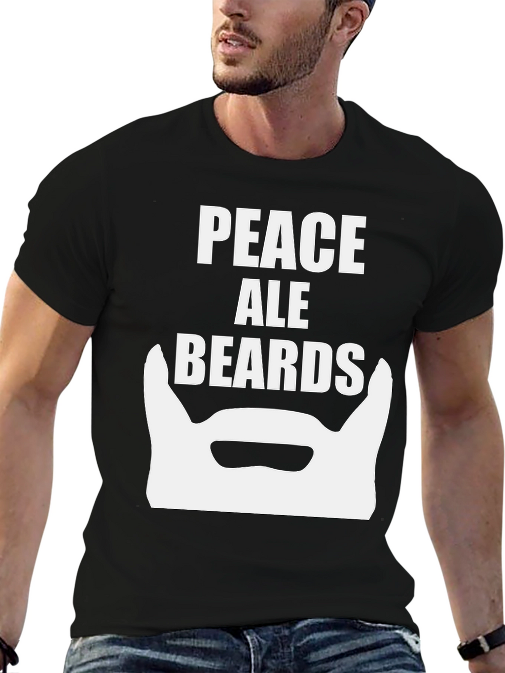 Peace Ale Beards Graphic T-Shirt