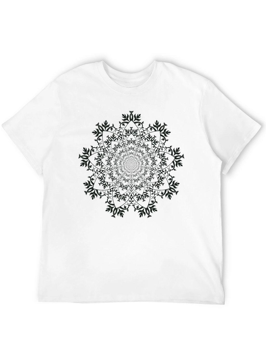 Black Mandala Graphic Tee - Stylish Casual Wear