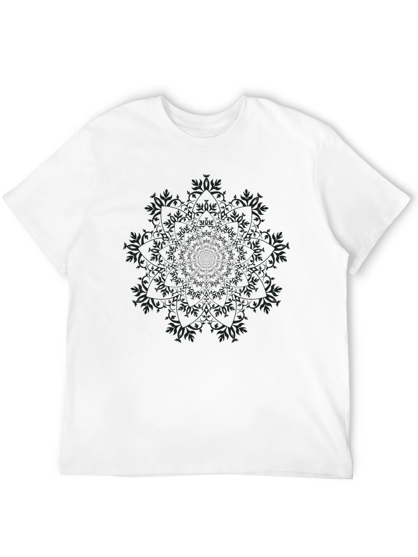 Black Mandala Graphic Tee - Stylish Casual Wear