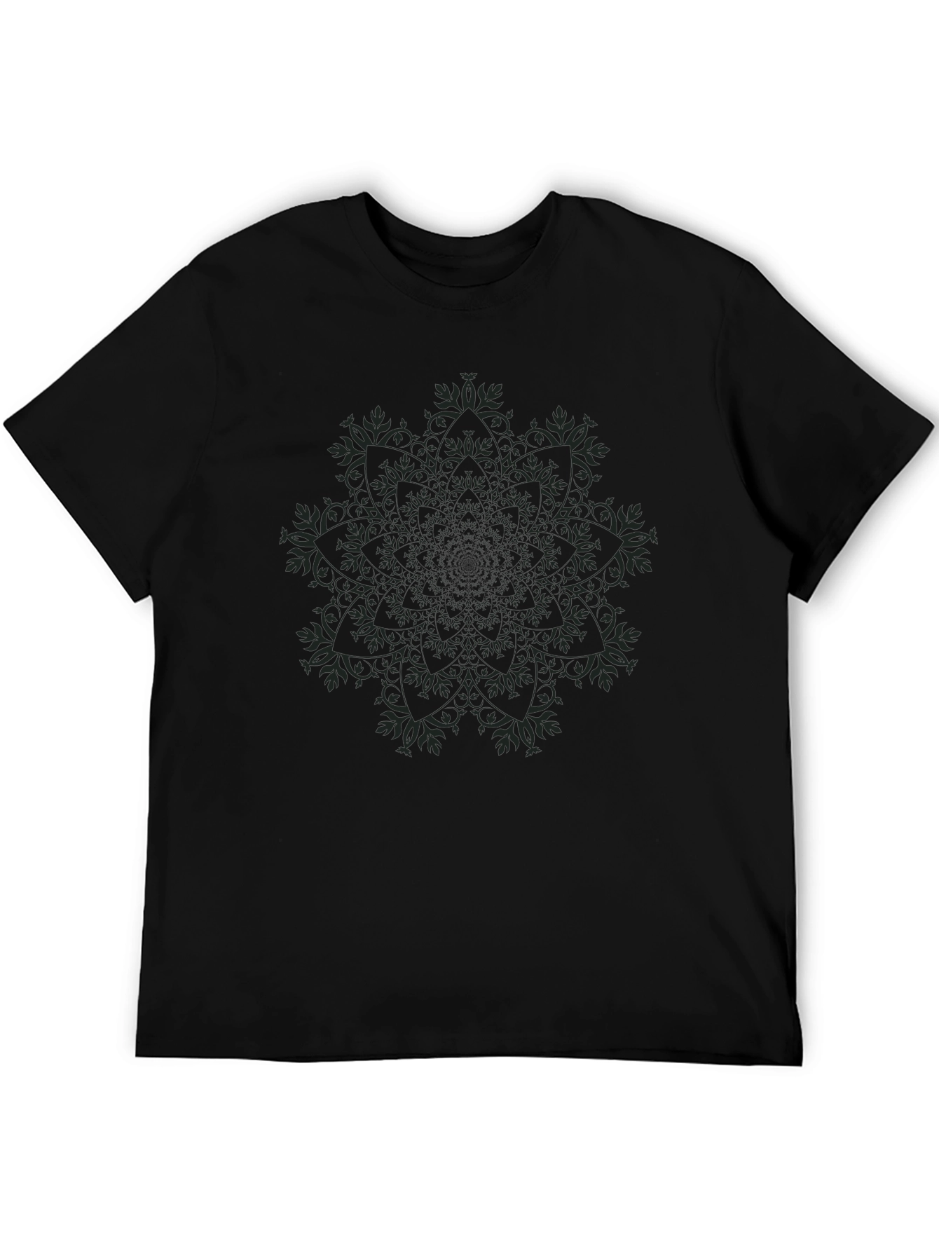 Black Mandala Graphic Tee - Stylish Casual Wear
