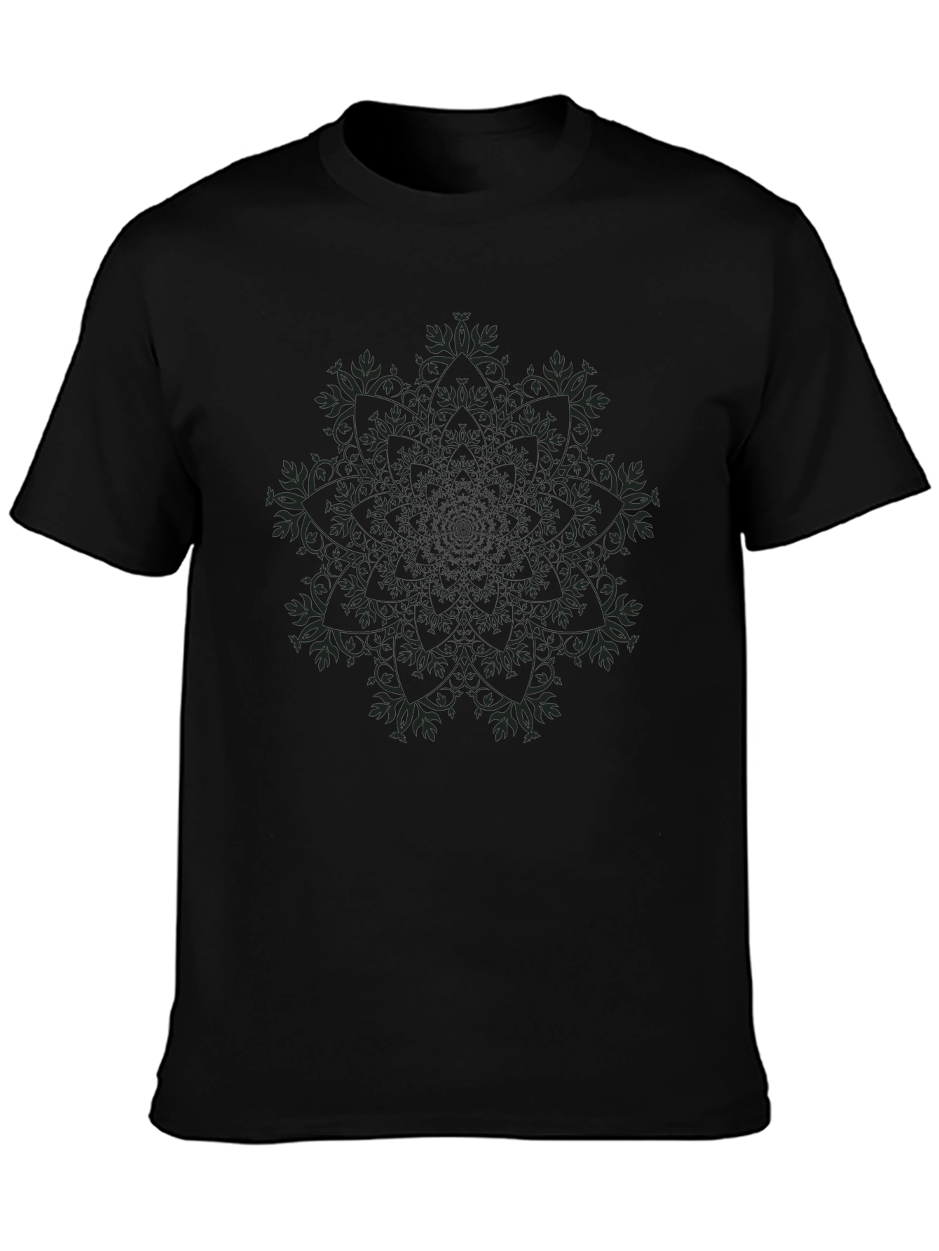 Black Mandala Graphic Tee - Stylish Casual Wear