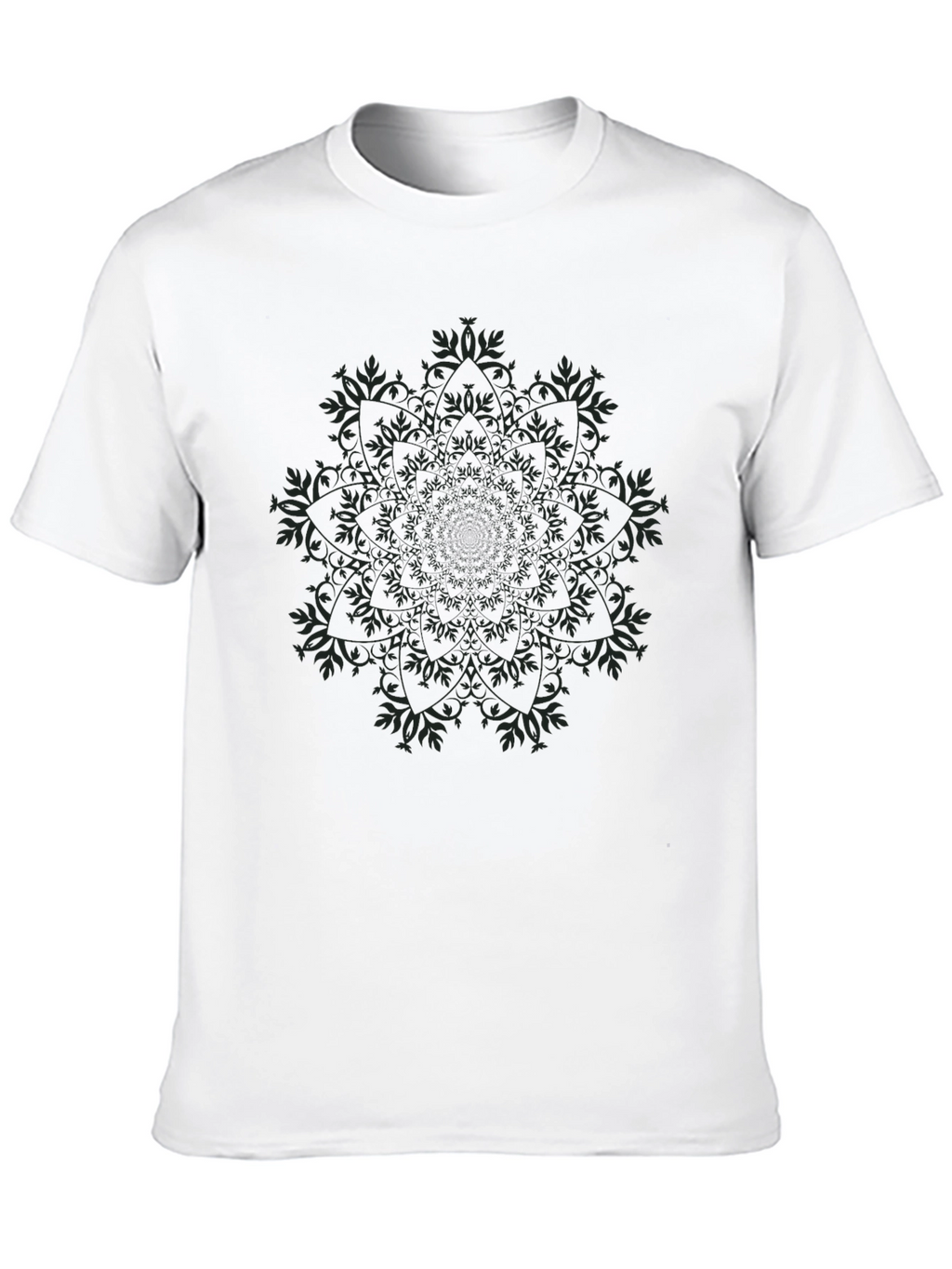 Black Mandala Graphic Tee - Stylish Casual Wear