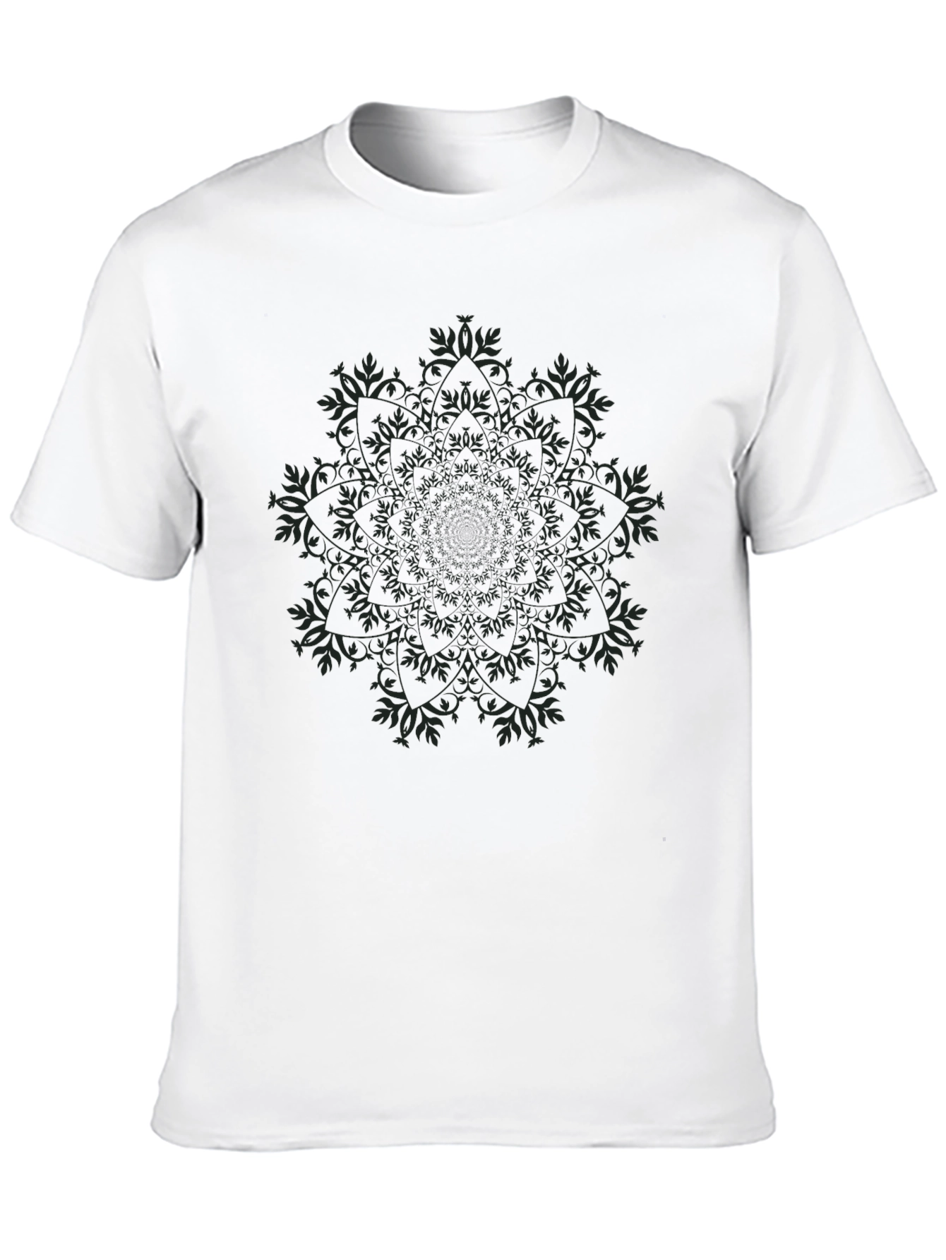 Black Mandala Graphic Tee - Stylish Casual Wear