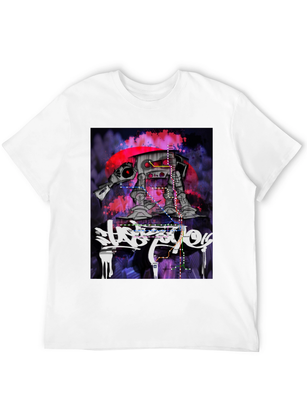 Urban AT-AT Walker T-Shirt - Subway Map Design