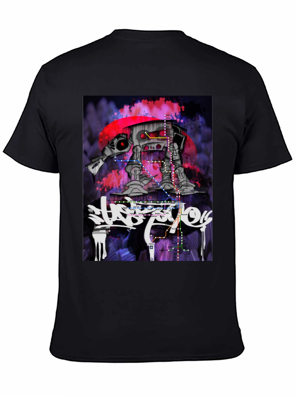 Urban AT-AT Walker T-Shirt - Subway Map Design