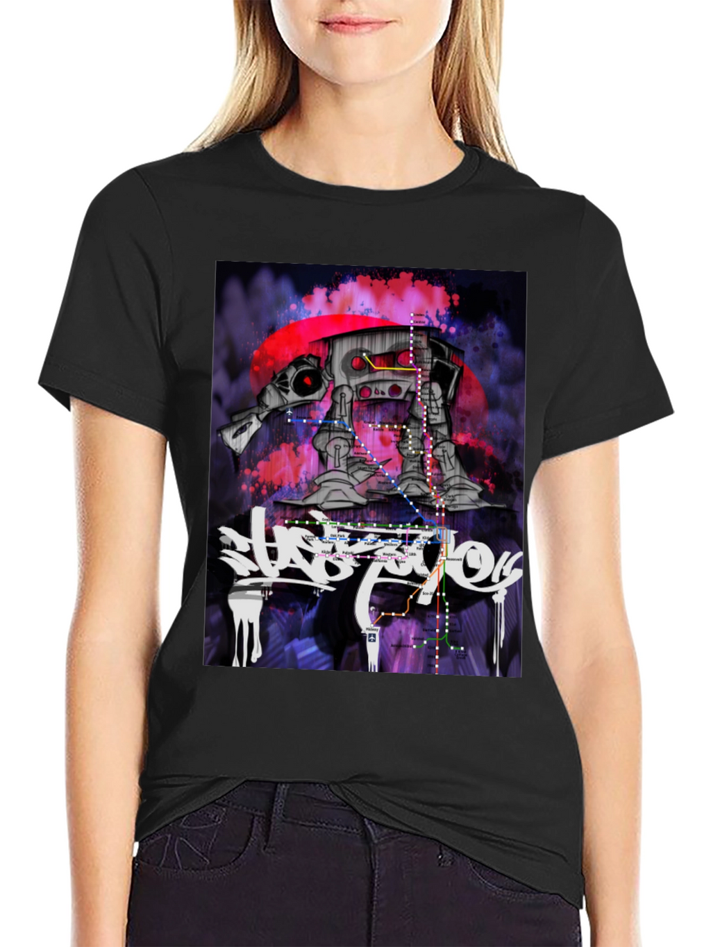 Urban AT-AT Walker T-Shirt - Subway Map Design