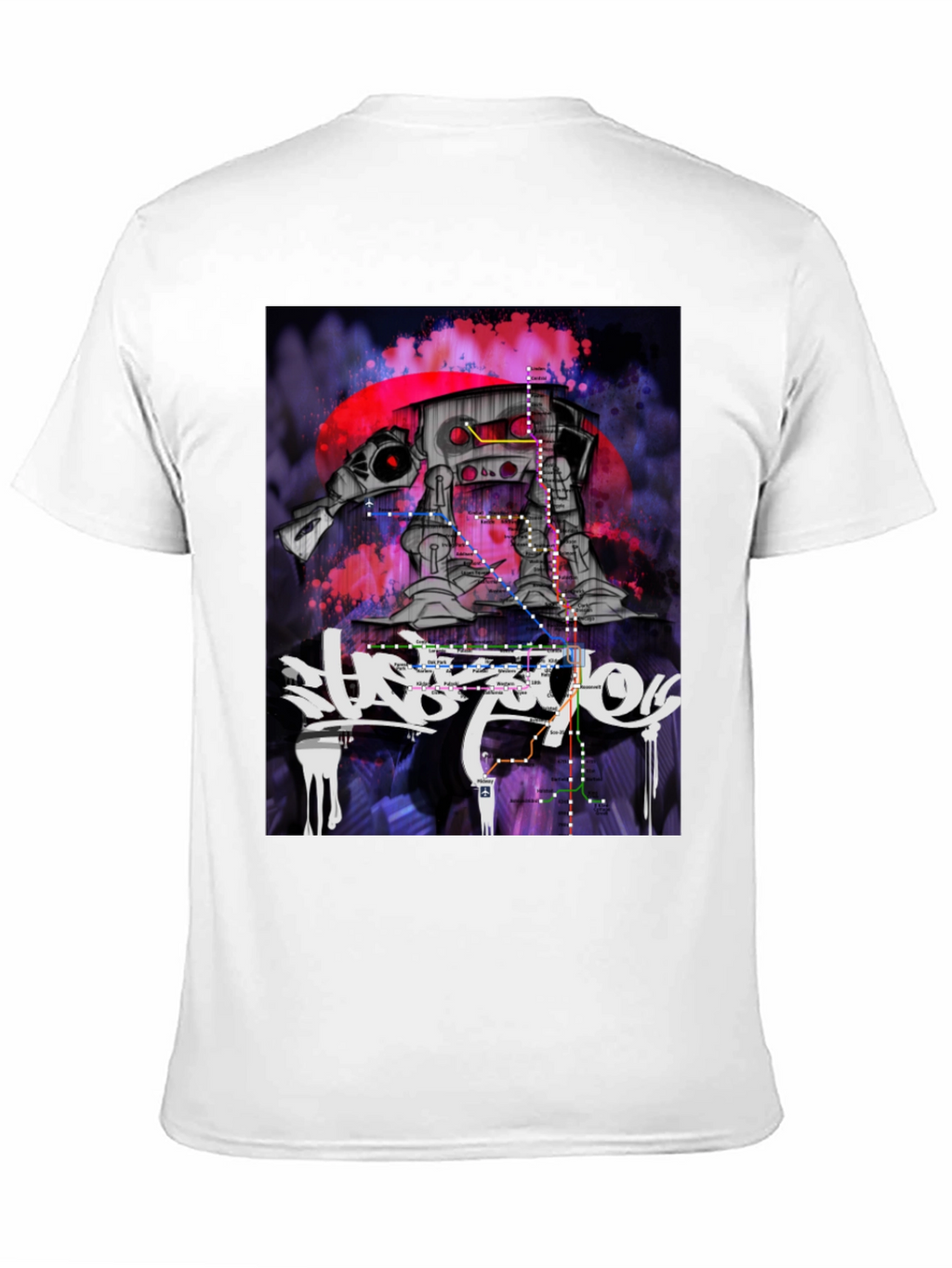 Urban AT-AT Walker T-Shirt - Subway Map Design