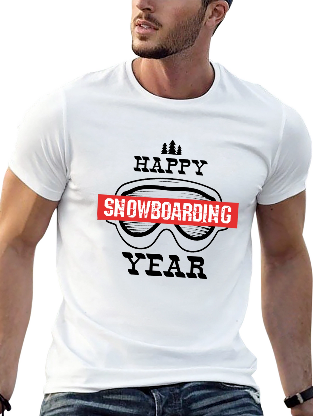 Happy Snowboarding Year Graphic Tee