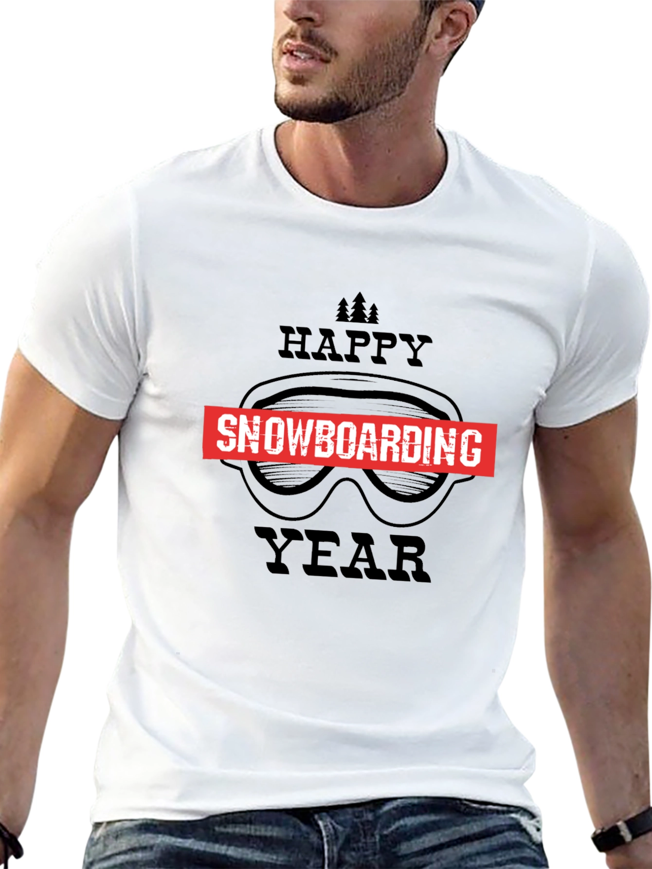 Happy Snowboarding Year Graphic Tee