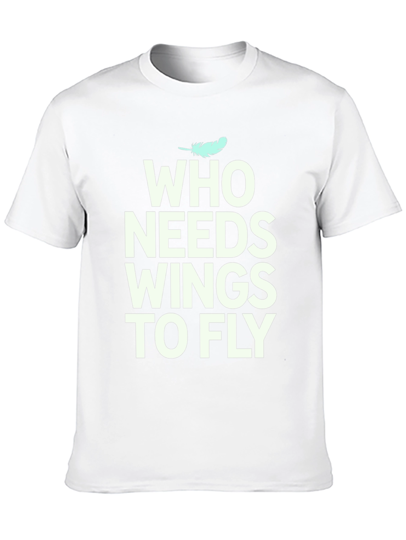 Who Needs Wings to Fly Graphic Tee - Black