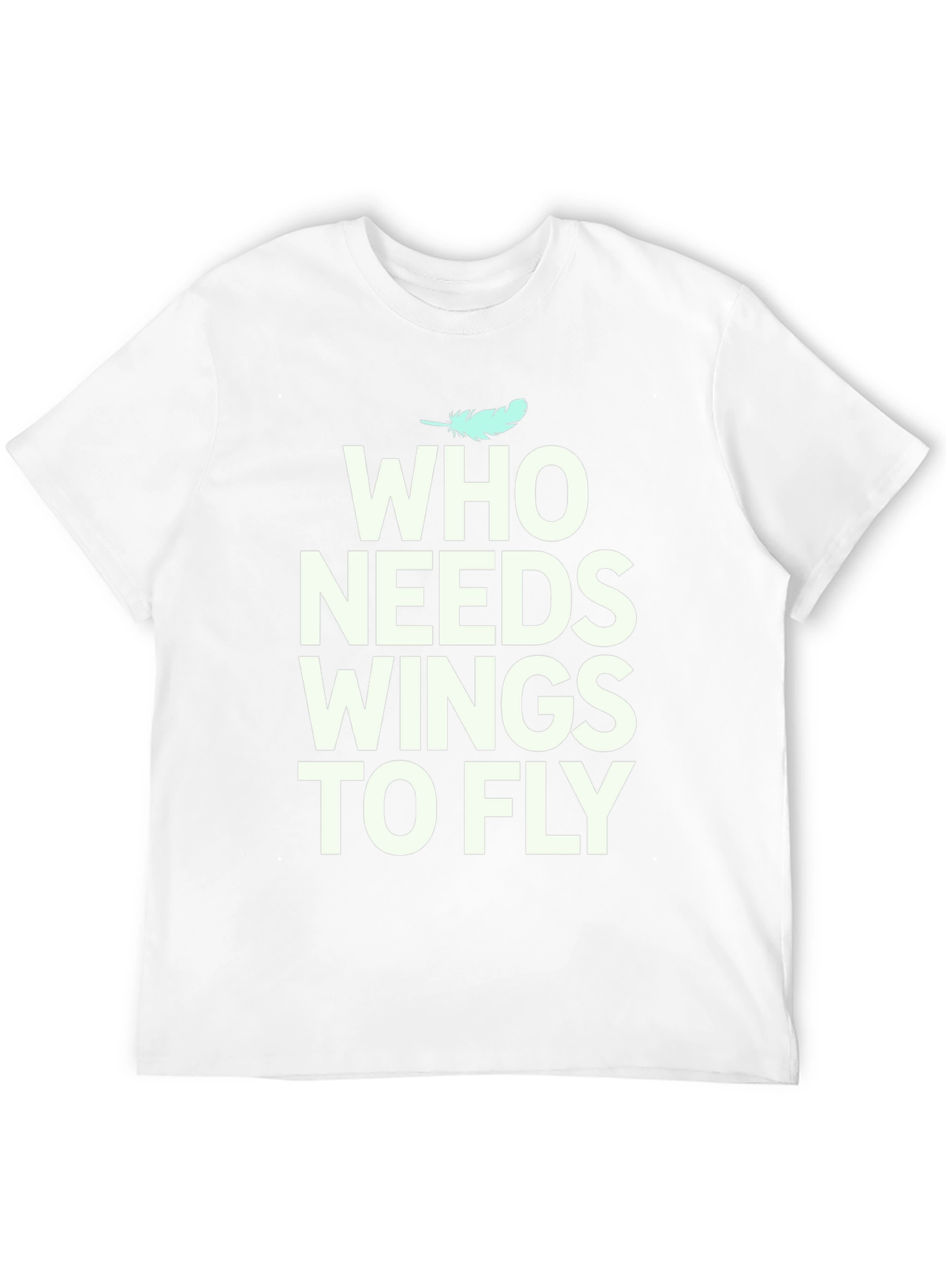 Who Needs Wings to Fly Graphic Tee - Black