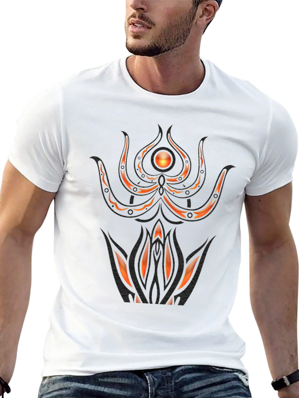 Abstract Graphic Tee - Mens Black T-Shirt