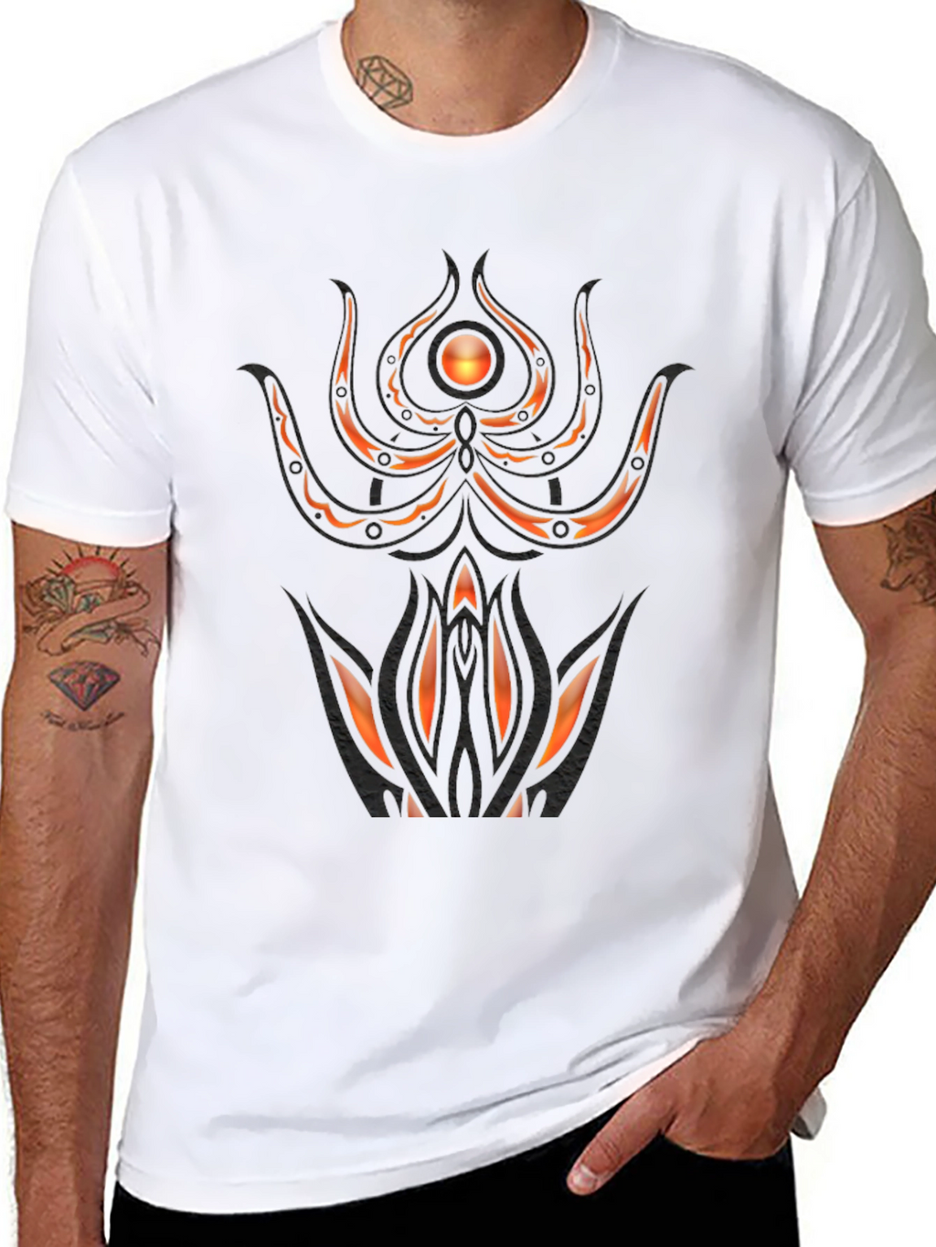 Abstract Graphic Tee - Mens Black T-Shirt