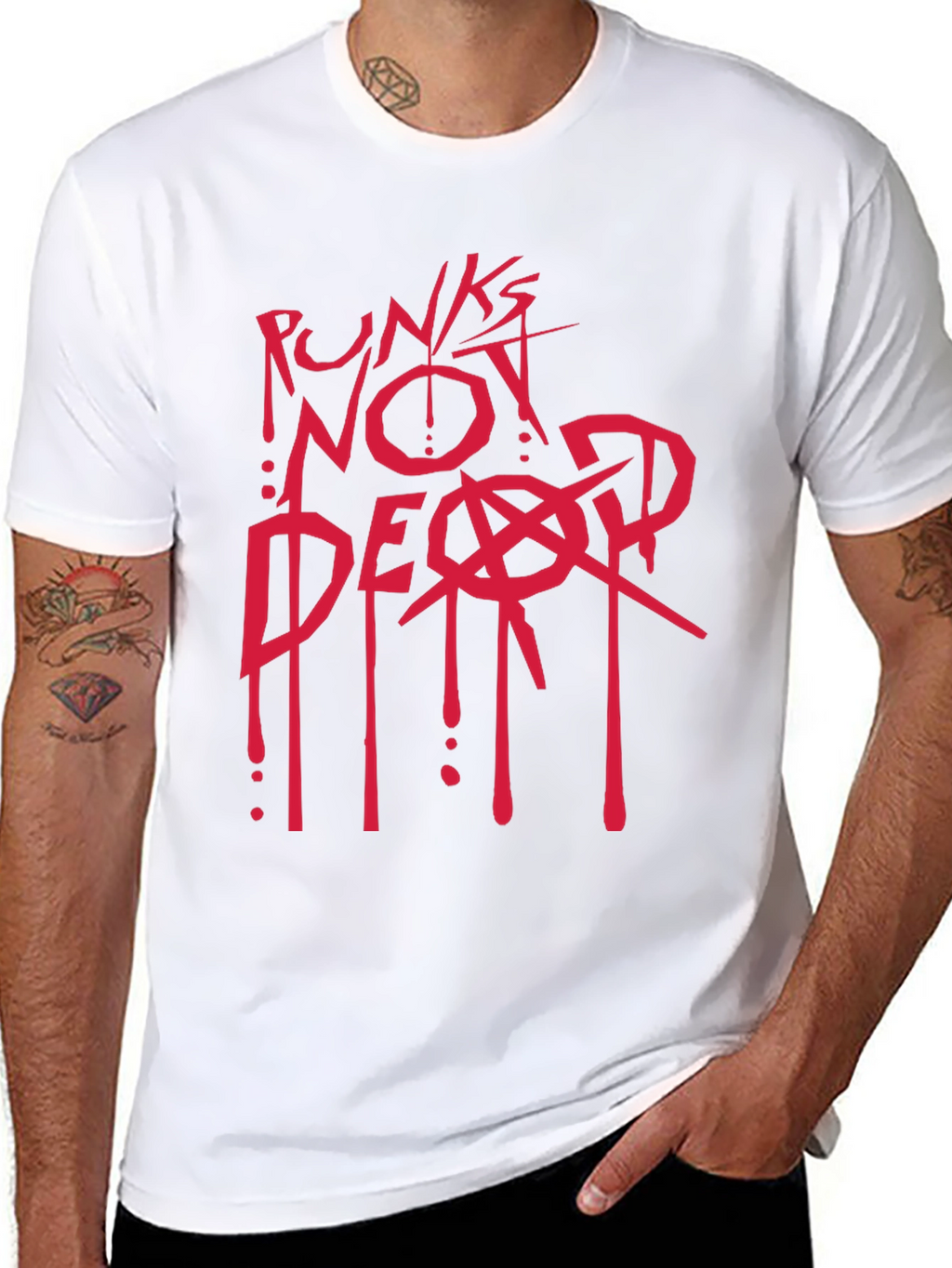 Punks Not Dead Graphic T-Shirt - Black