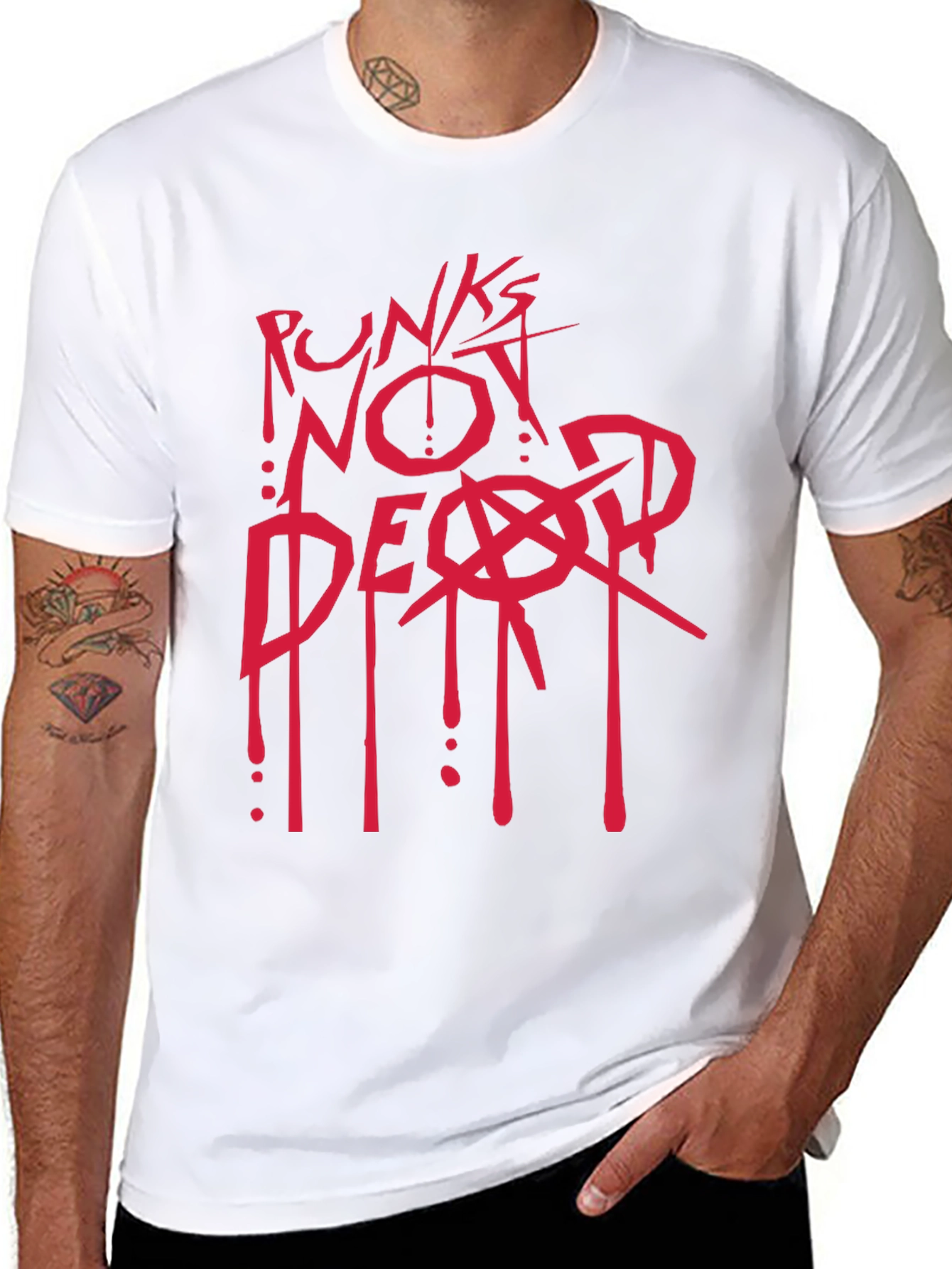 Punks Not Dead Graphic T-Shirt - Black