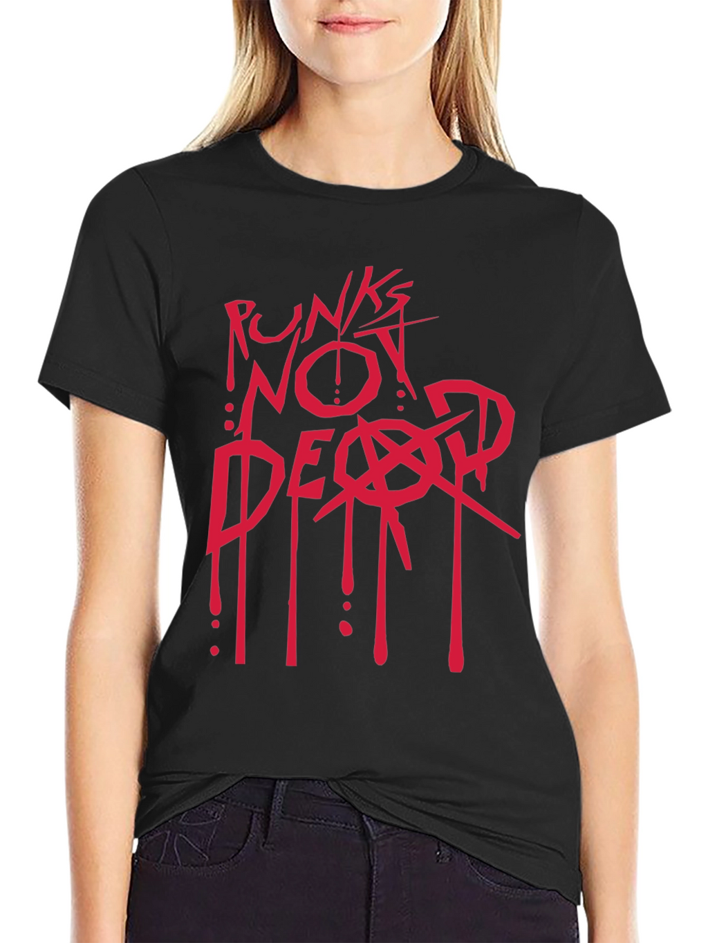 Punks Not Dead Graphic T-Shirt - Black